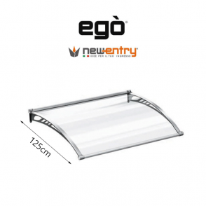 EGÒ Royal Pat overhang 125 cm - Modular canopy roof with frosted roof for outdoor use
