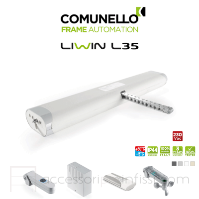 LIWIN L35 Comunello | Attuatore elettrico a catena per finestre vasistas e a sporgere