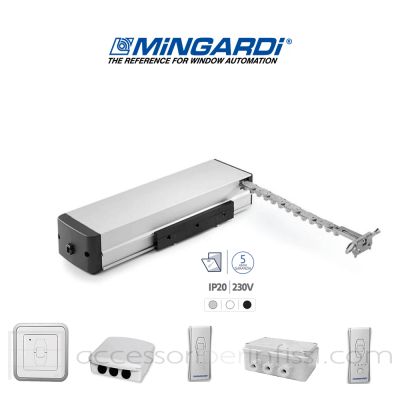 MICRO 02 230V Mingardi attuatore a catena per finestre vasistas e a sporgere