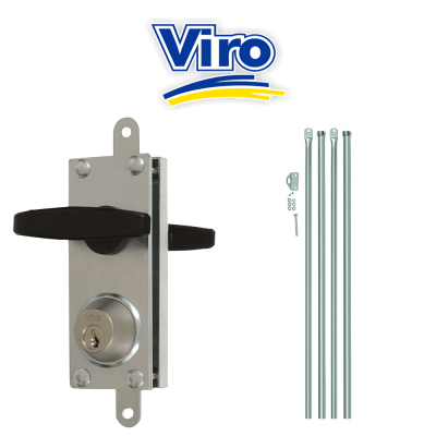 8217 Viro armored lock for overhead doors with rods