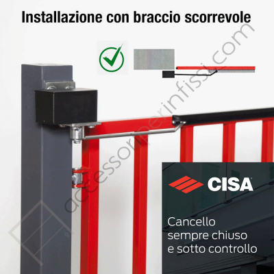 Cisa C1310-01-0 gate closer complete with slide arm