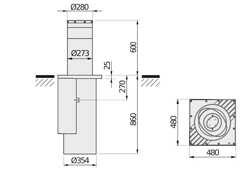 PILLAR B 275 / 600 BFT