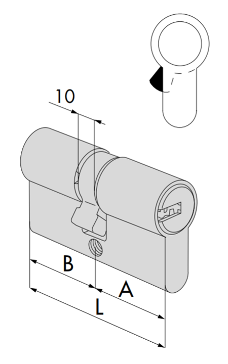 Cilindro a profilo europeo Cisa