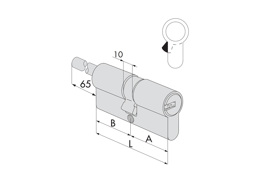 Cilindro a profilo europeo Cisa