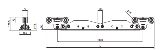 Disegno tecnico CGS-500.8 P Comunello