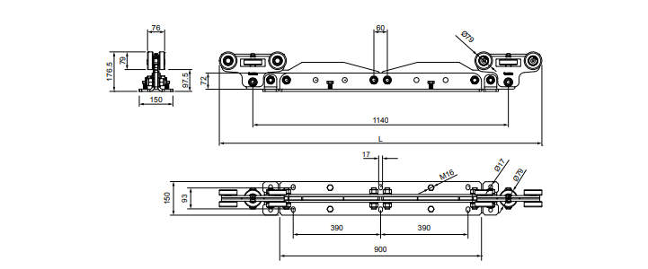Disegno tecnico CGS-500.8 P Comunello Disegno tecnico CGA-600.10 P Comunello