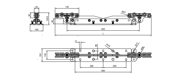 Disegno tecnico CGS-500.8 P Comunello