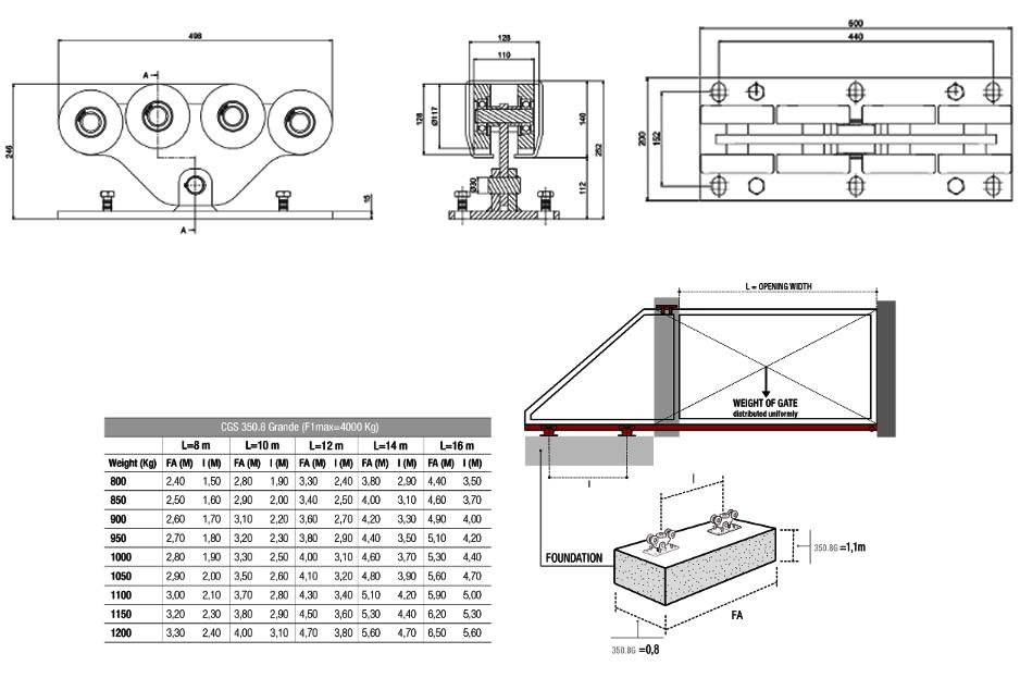Disegno tecnico CGS-500.8 P Comunello Disegno tecnico CGS-500.8 P Comunello