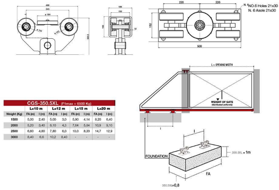 Disegno tecnico CGS-500.8 P Comunello Disegno tecnico CGS-500.8 P Comunello