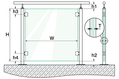 Morsetto per vetro Q-Railing Morsetto per vetro Q-Railing
