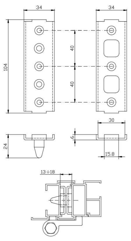 / 12/ look 3/ porte plastica poliuretano Kitt RSAUA38P3D spoiler da tetto Hatchback 03/