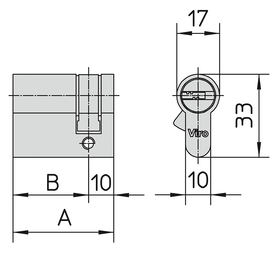 Half cylinder New Euro-Pro Viro